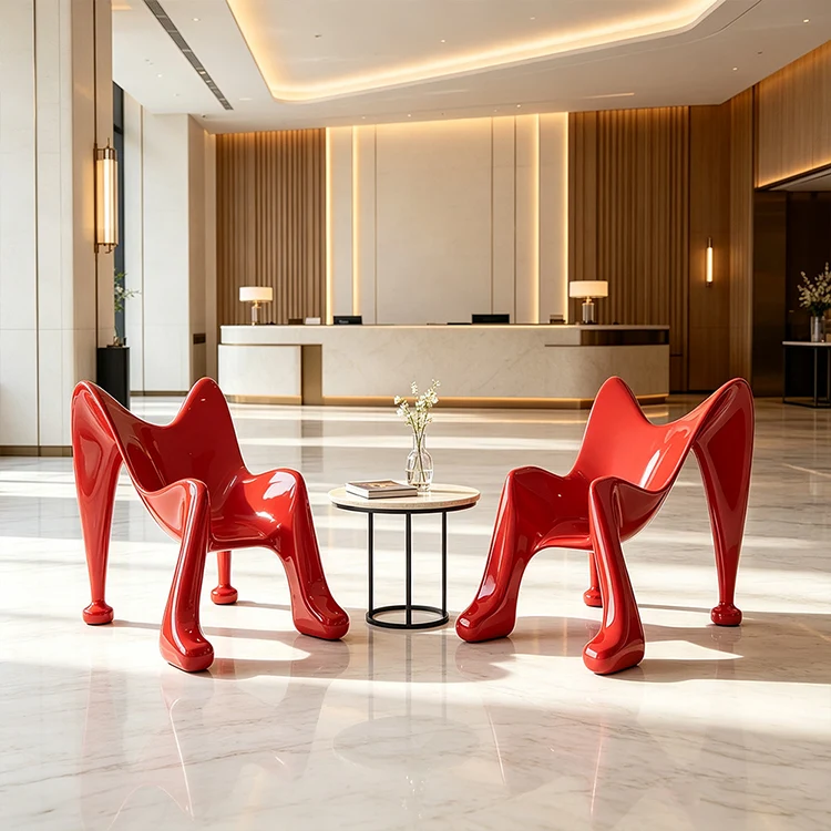 Fiberglass Sculptural Accent Chair