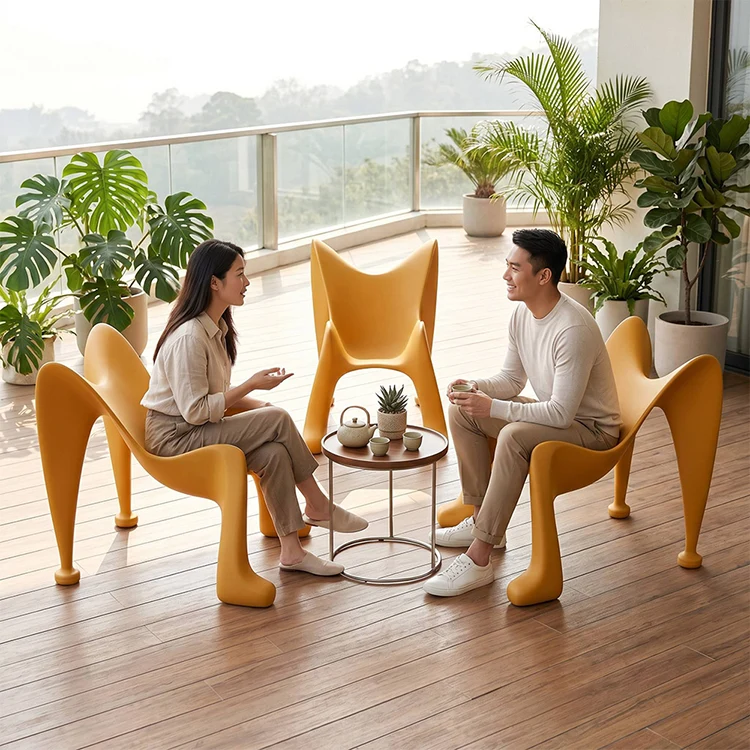 Fiberglass Sculptural Accent Chair