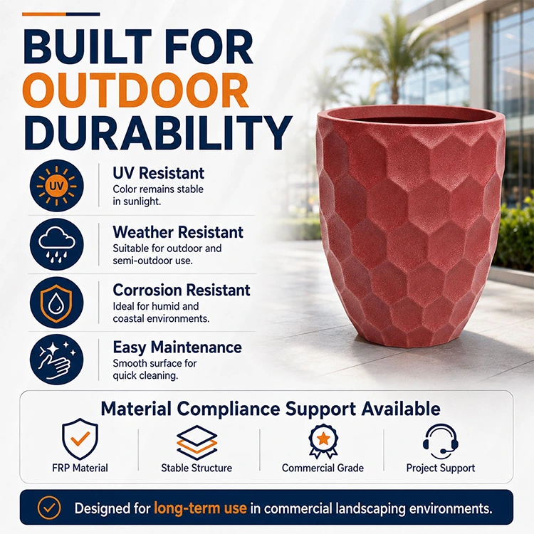 Custom Sculptural FRP Planter