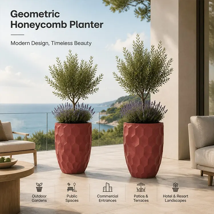 Custom Sculptural FRP Planter